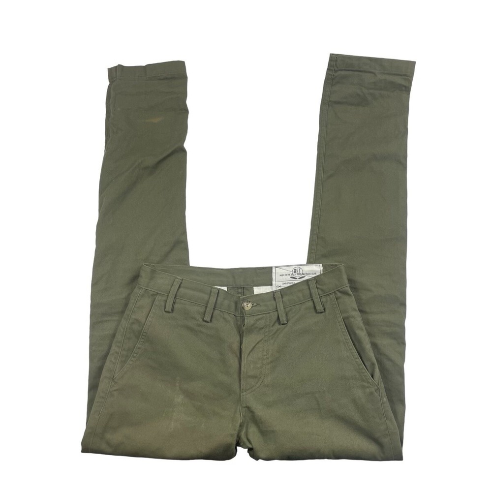 RGT Rogue Territory Green Officer Trouser Slim Tapered Pant Size 29x33